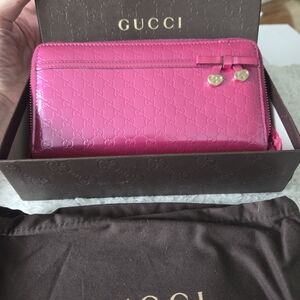 Gucci Micro guccissima candy pink long  wallet